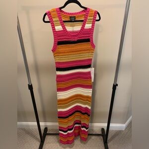 Multicolor Striped Knit Maxi Dress NWT
